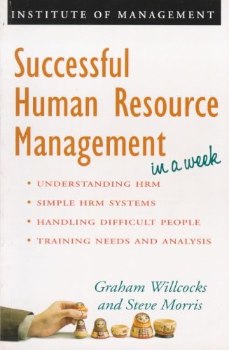 Stock image for Successful Human Resource Management in a week (IAW) for sale by Goldstone Books