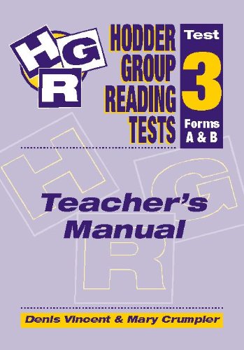 Hodder Group Reading Tests: Test 3 Specimen Set (Hodder Group Reading Tests) (9780340775936) by Vincent, Denis; Crumpler, Mary