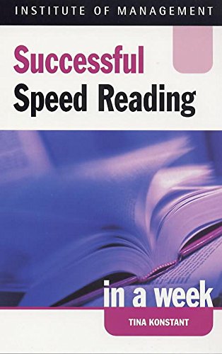 Beispielbild fr Successful Speed Reading in a week (IAW) zum Verkauf von AwesomeBooks