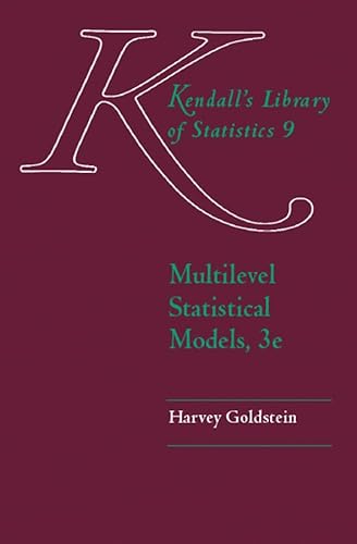 9780340806555: Multilevel Statistical Models: v. 3 (Kendall's Library of Statistics)