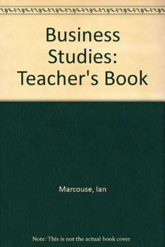 9780340811139: Teacher's Book (Business Studies)