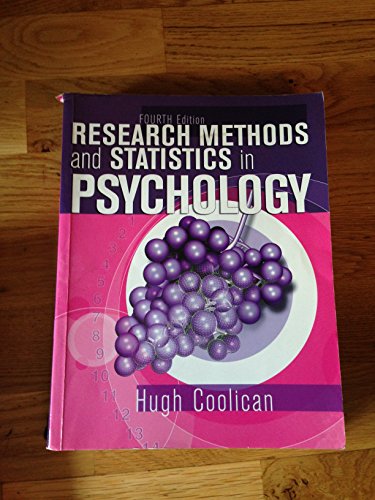 Beispielbild fr Research Methods and Statistics in Psychology zum Verkauf von Better World Books: West