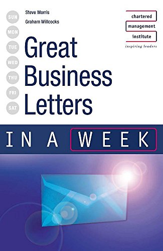 Imagen de archivo de Great Business Letters in a Week a la venta por Better World Books