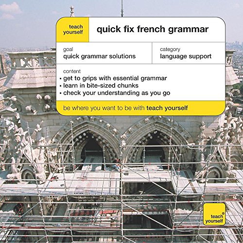 Beispielbild fr Teach Yourself Quick Fix French Grammar zum Verkauf von Librairie Th  la page