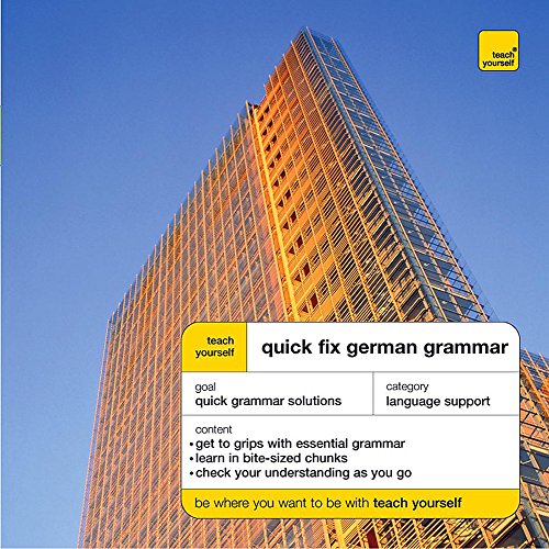 Beispielbild fr Quick Fix German Grammar (Teach Yourself Languages) zum Verkauf von WorldofBooks