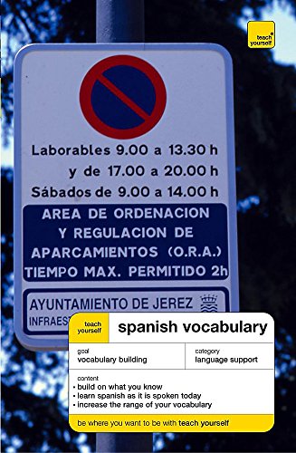 Stock image for Teach Yourself Spanish Vocabulary (TY Vocabulary) for sale by Goldstone Books