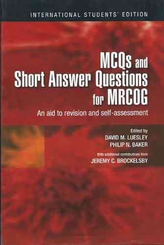 Beispielbild fr Mcqs & Short Answer Questions for Mrcog zum Verkauf von AwesomeBooks