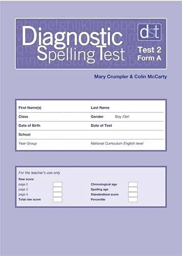 Diagnostic Spelling Tests (9780340912744) by [???]