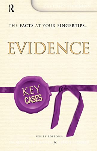 9780340926789: Key Cases: Evidence