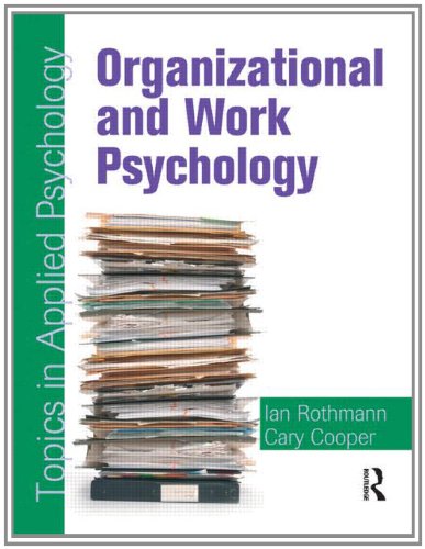 Beispielbild fr Organizational and Work Psychology: Topics in Applied Psychology zum Verkauf von AwesomeBooks