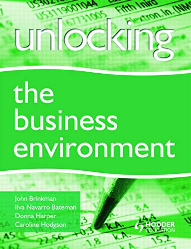 Imagen de archivo de Unlocking the Business Environment a la venta por GF Books, Inc.