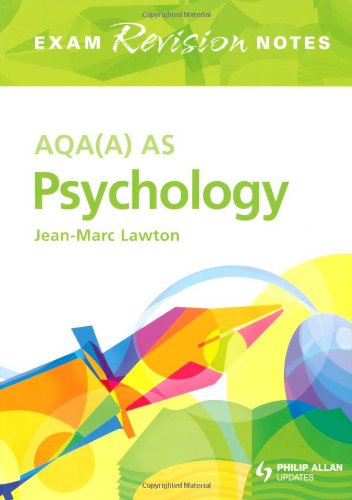 Stock image for AQA (A) AS Psychology Exam Revision Notes (Exams Revision Notes) for sale by WorldofBooks