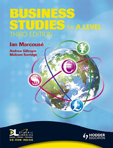 Beispielbild fr Business Studies For A Level 3rd Edition (Hodder Arnold Publication) zum Verkauf von AwesomeBooks