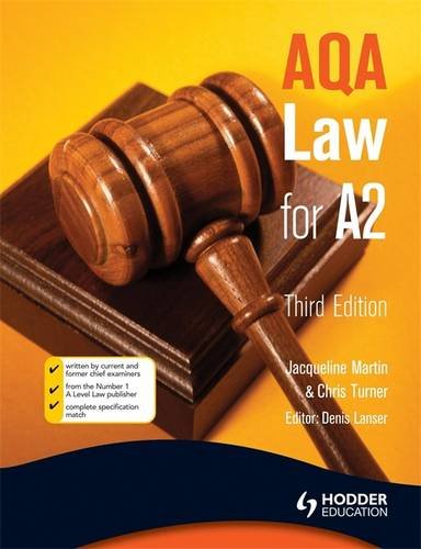 Stock image for AQA Law for A2 for sale by Better World Books Ltd