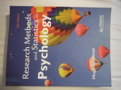 9780340983447: Research methods and Statistics in Psychology