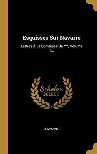 Stock image for Esquisses Sur Navarre: Lettres  La Comtesse De ***, Volume 1. (French Edition) for sale by Lucky's Textbooks