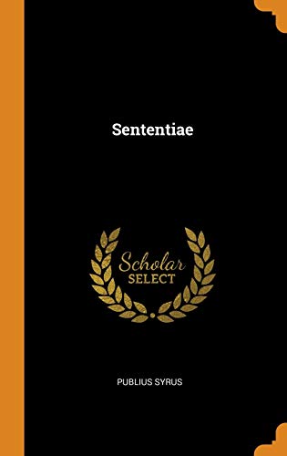 Stock image for Sententiae for sale by ThriftBooks-Atlanta