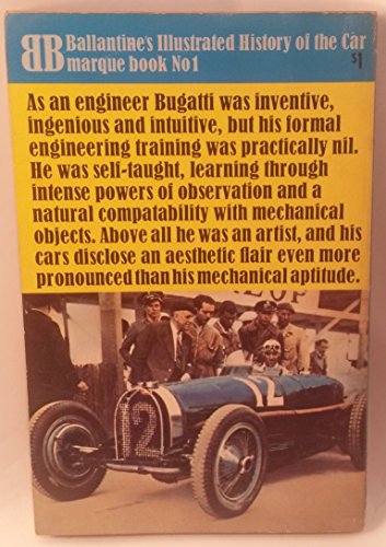 Stock image for Bugatti (Ballantine's illustrated history of the car, marque book) for sale by Stock & Trade  LLC