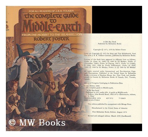 9780345275202: The Complete Guide to Middle-Earth: From The Hobbit to The Silmarillion