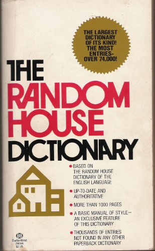 Rh Dict of Eng Language (9780345290960) by Dictionary