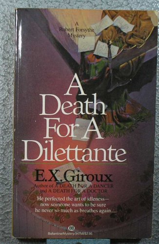 Stock image for A Death for a Dilettante for sale by Better World Books: West