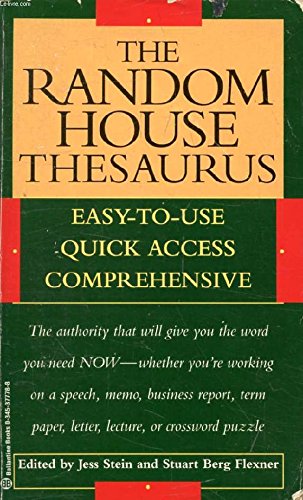 Stock image for Random House Thesaurus for sale by Better World Books