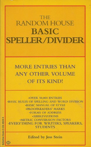 Rh Basic Speller/divider-Premi (9780345392800) by STEIN, JESS