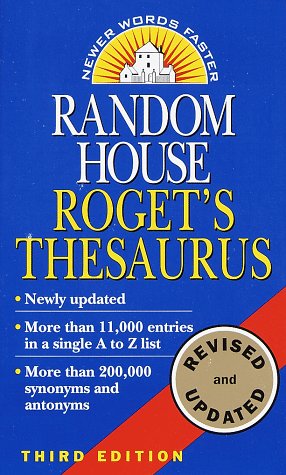 Beispielbild fr Random House Roget's Thesaurus: Third Edition zum Verkauf von SecondSale