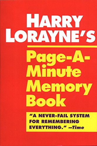 Beispielbild fr Harry Lorayne's Page-a-Minute Memory Book zum Verkauf von -OnTimeBooks-