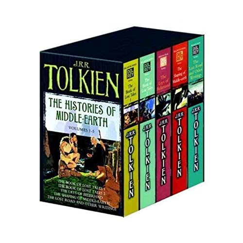 Stock image for The History of Middle Earth: The Book of Lost Tales 1; The Book of Lost Tales 2; The Lays of Beleriand; The Shaping of Middle-Earth; The Lost Road and Other Writings (5 volumes) for sale by Ken Sanders Rare Books, ABAA