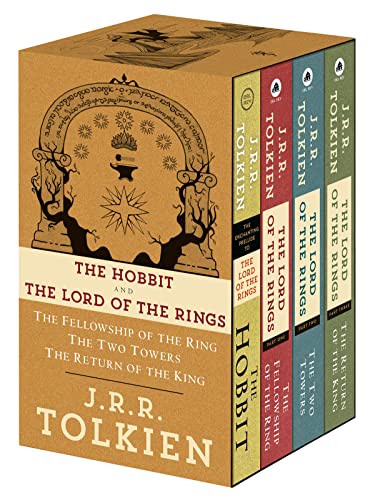Stock image for J.R.R. Tolkien 4-Book Boxed Set: The Hobbit and The Lord of the Rings (Movie Tie-in): The Hobbit, The Fellowship of the Ring, The Two Towers, The Return of the King for sale by Ergodebooks