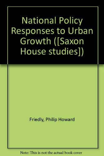 9780347010610: National policy responses to urban growth