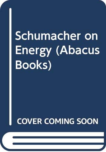 Imagen de archivo de Schumacher on Energy a la venta por PEND BOOKS