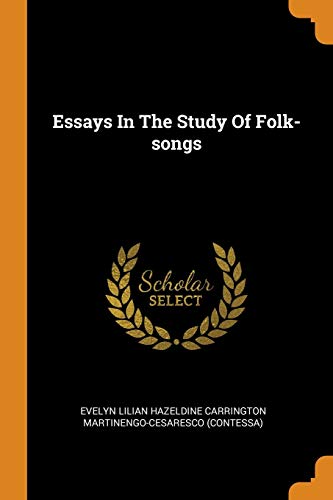 9780353376441: Essays In The Study Of Folk-songs