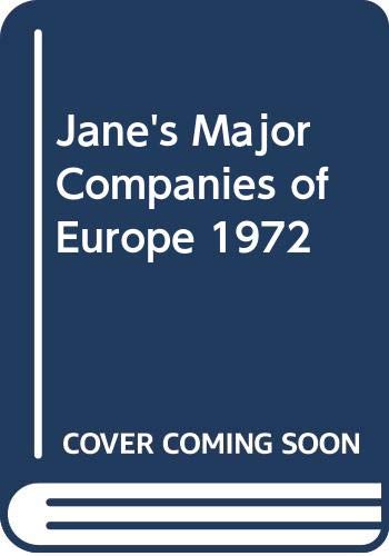 9780354000864: Jane's Major Companies of Europe 1972