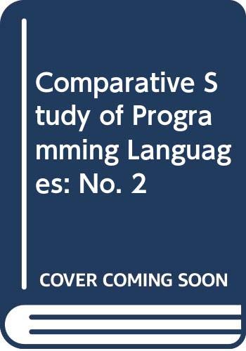 9780354040686: Comparative Study of Programming Languages: No. 2 (Computer monographs)