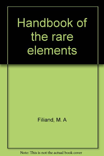 9780356026954: Handbook of the rare elements