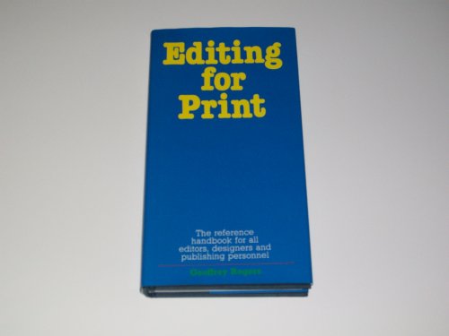 Beispielbild fr Editing for Print zum Verkauf von HALCYON BOOKS