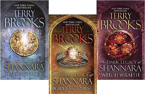 Imagen de archivo de The Dark Legacy of Shannara Series Terry Brooks 3 Books Collection Set (Wards of Faerie, Bloodfire Quest, Witch Wraith) a la venta por Revaluation Books