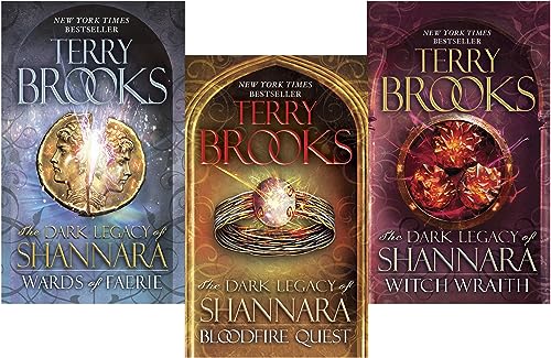 Stock image for The Dark Legacy of Shannara Series Terry Brooks 3 Books Collection Set (Wards of Faerie, Bloodfire Quest, Witch Wraith) for sale by Wizard Books