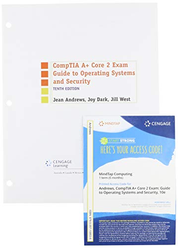 Beispielbild fr Bundle: CompTIA A+ Core 2 Exam: Guide to Operating Systems and Security, Loose-leaf Version, 10th + MindTap, 1 term Printed Access Card zum Verkauf von BooksRun