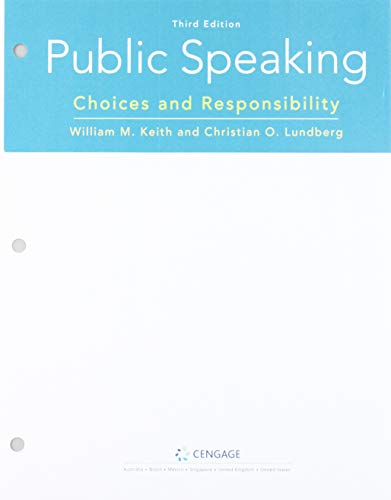 Stock image for Bundle: Public Speaking: Choices and Responsibility, Loose-leaf Version, 3rd + MindTap, 1 term Printed Access Card for sale by Textbooks_Source