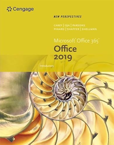 Imagen de archivo de New Perspectives MicrosoftOffice 365 Office 2019 Introductory (MindTap Course List) a la venta por Goodwill of Colorado