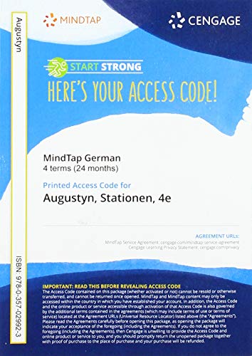 9780357029923: MindTap for Augustyn/Euba's Stationen, 4 terms Printed Access Card