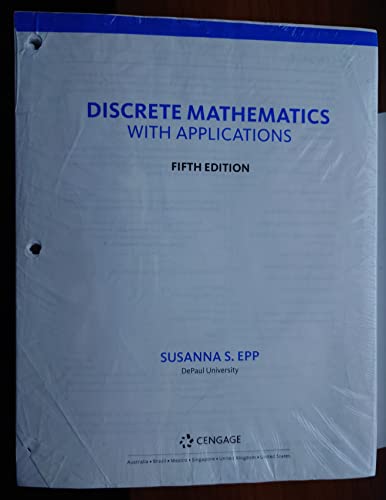 Imagen de archivo de Discrete Mathematics with Applications, Loose-leaf Version a la venta por BooksRun