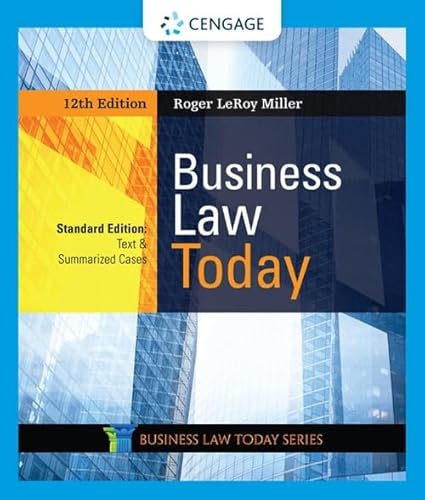 Stock image for Business Law Today, Standard: Text & Summarized Cases for sale by HPB-Red