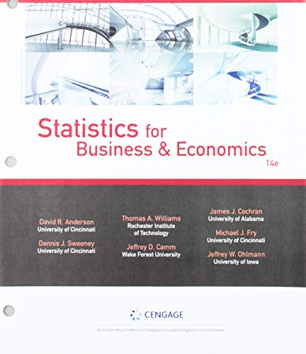 Imagen de archivo de Bundle: Statistics for Business & Economics, Loose-leaf Version, 14th + JMP Printed Access Card + WebAssign, Multi-Term Printed Access Card a la venta por HPB-Red