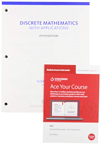 Imagen de archivo de Bundle: Discrete Mathematics with Applications, Loose-leaf Version, 5th + WebAssign, Single-Term Printed Access Card a la venta por Textbooks_Source