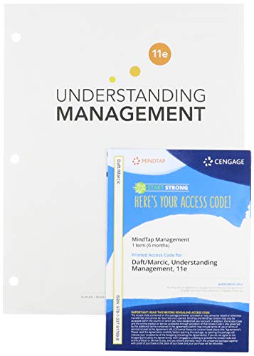 9780357099551: Understanding Management + Mindtap 1 Term Printed Access Card