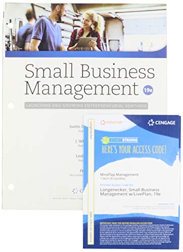 Stock image for Bundle: Small Business Management: Launching & Growing Entrepreneurial Ventures, Loose-leaf Version, 19th + MindTap with Live Plan, 1 term Printed Access Card for sale by Textbooks_Source
